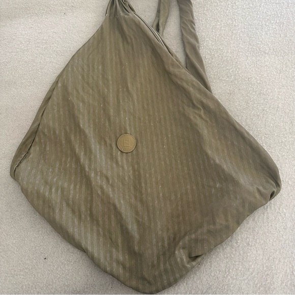 Fendi Vintage Striped Coated Fabric Shoulder Sling Bag Backpack with Pouchette - Picture 2 of 15